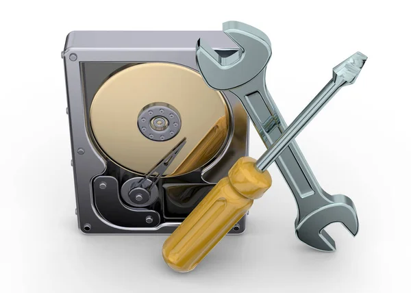 Hard Disk Assistave Tool — Stock Photo, Image