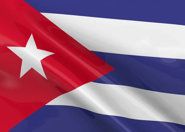 Kubská Vlajka Vykreslování — Stock fotografie