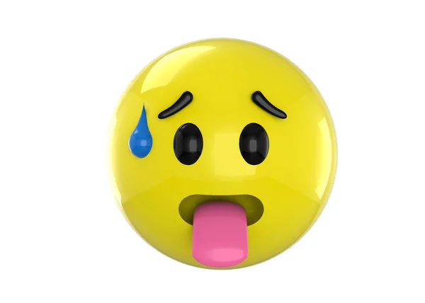 Müde Emoticon Symbol — Stockfoto