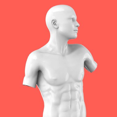 Pop sanat arka planında modern heykel - 3D