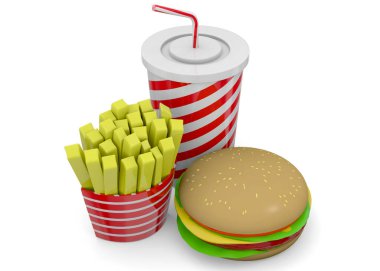 Sandviç cipsi ve fast food.