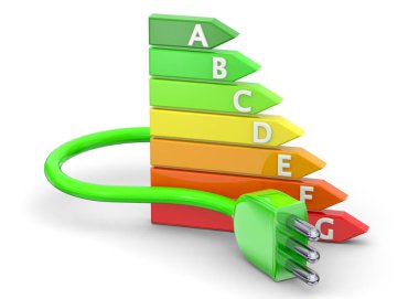 Beyaz arkaplanda Enerji Kaydetme Konsepti