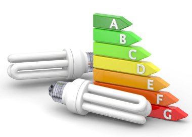 Beyaz arkaplanda Enerji Kaydetme Konsepti