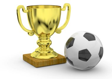 Kupa ve Futbol Topu 3B