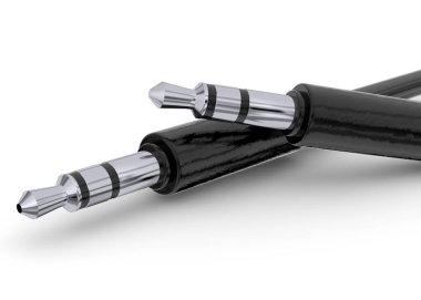 Beyaz arkaplandaki Ses Jack