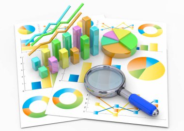 Grafik, Diyagram ve Büyüteç - 3D