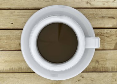 Bir fincan kahve - 3D