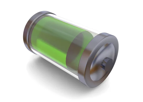 Green Battery Render — Stock Photo, Image