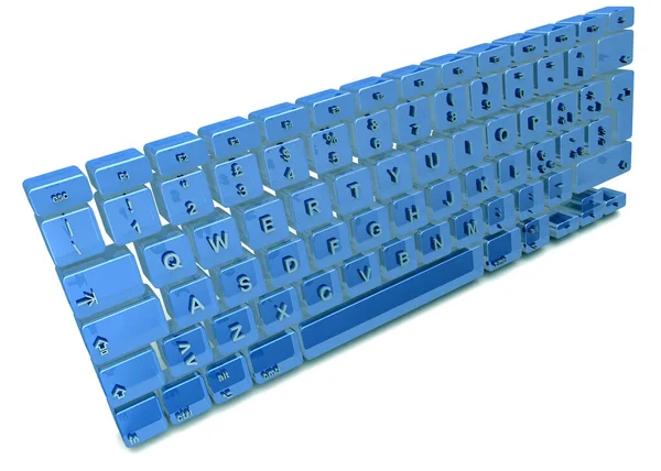 Μπλε Keyboard — Φωτογραφία Αρχείου