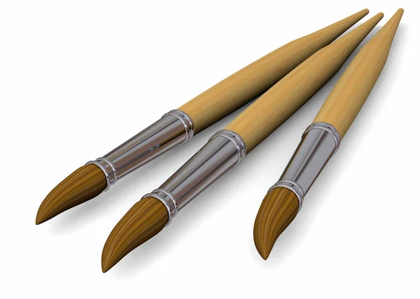 Paintbrush Render — Stock Photo, Image