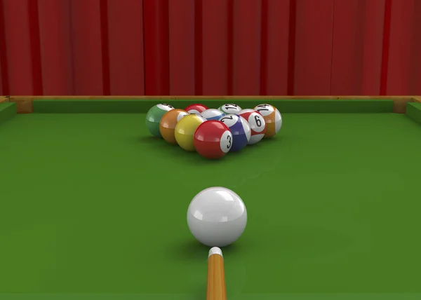 Bilardo Boyutlu Çizim — Stok fotoğraf