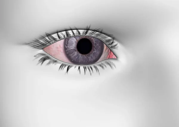 Olho Azul Renderização — Fotografia de Stock