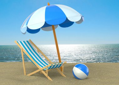 Sahilde yaz - 3 boyutlu canlandırma