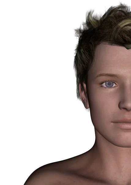 Boy Face Rendering — Stock fotografie