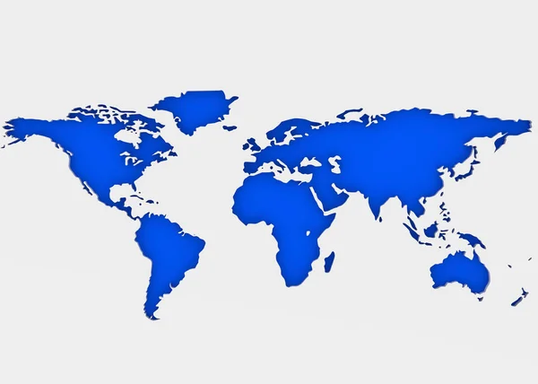 World Map Render — Stock Photo, Image