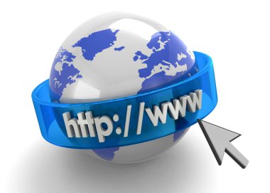 İnternet Konsepti - 3B görüntüleyici