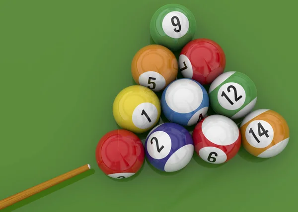 Ball Billiards Green Table — Stock Photo, Image