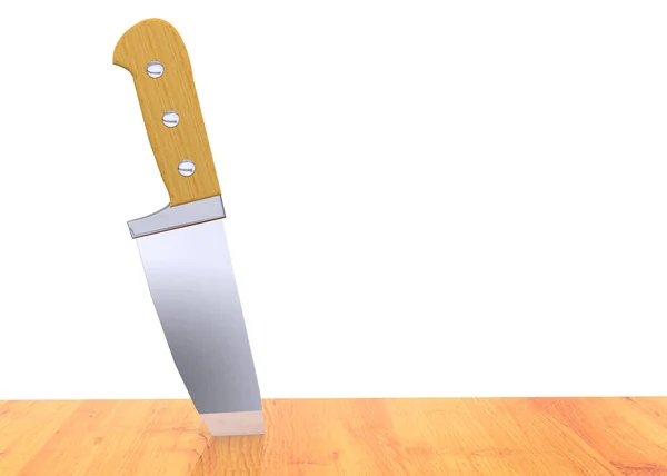 Cuchillo Sobre Mesa —  Fotos de Stock