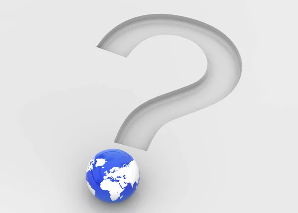 Question Mark World — Stock Photo, Image