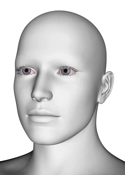 White Human Face — Stock Photo, Image