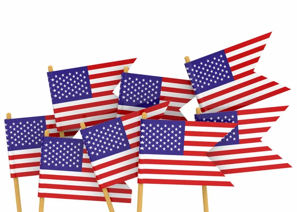 Bandeira Americana Renderização — Fotografia de Stock