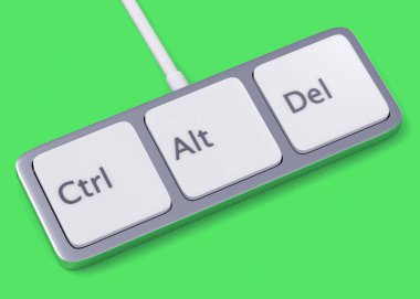 Ctrl Alt Del - Asgari Klavye kavramı - 3D