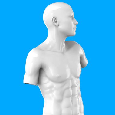 Pop sanat arka planında modern heykel - 3D
