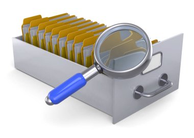 Arşivler ve Büyüteç - 3D