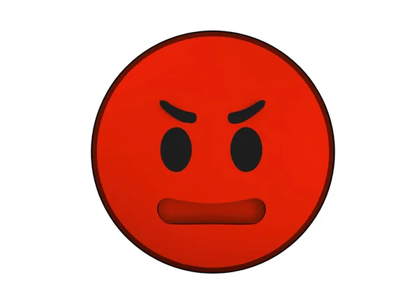 Angry Emoticon Icon — Stock Photo, Image