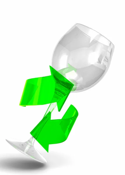 Conceptul Reciclare Sticlei — Fotografie, imagine de stoc