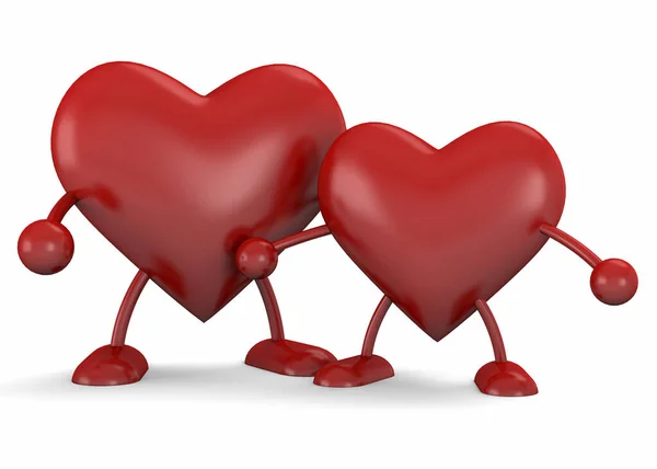 Hjärtan Kärlek Render — Stockfoto