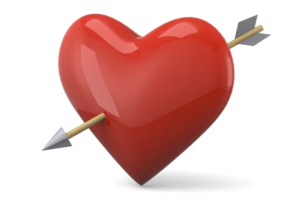 Heart and Arrow -3D — Stock Photo, Image