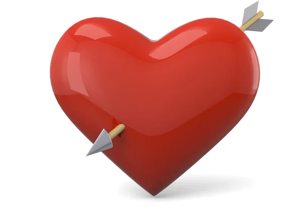 Heart and Arrow -3D — Stock Photo, Image
