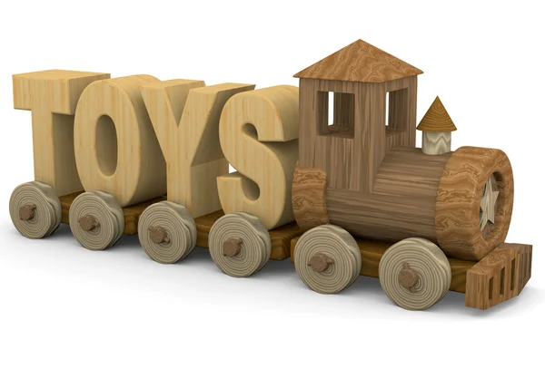 Leksaker tåg - 3d — Stockfoto
