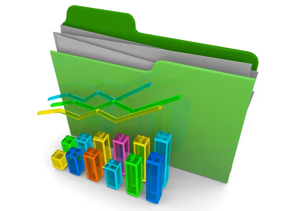 Folder Bisnis - 3D — Stok Foto