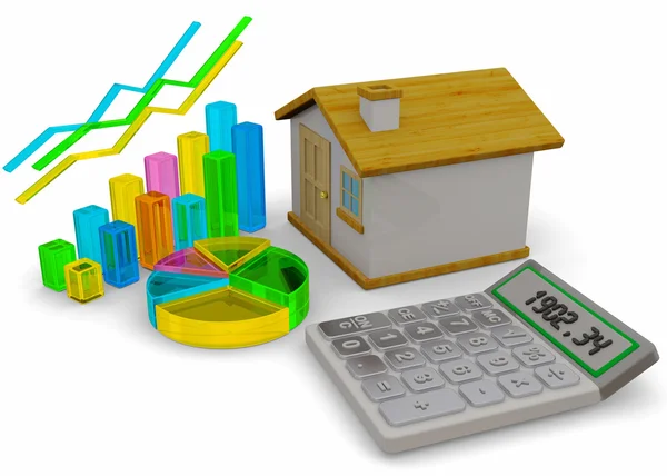 Home Finanzierungskonzept - 3D — Stockfoto