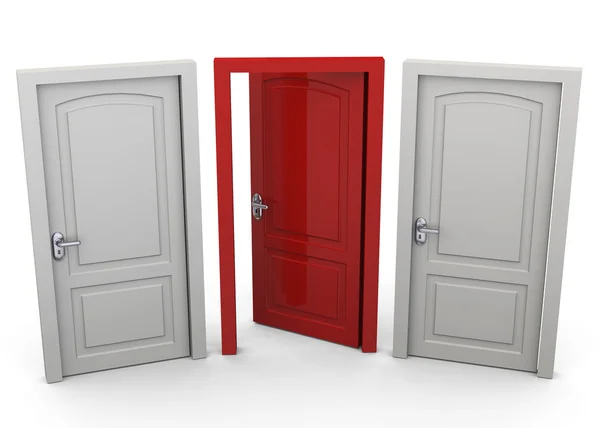 Bir Kapı Seçmek - 3D — Stok fotoğraf