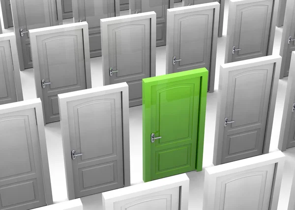 Choosing a Door - 3D — Stock Photo, Image