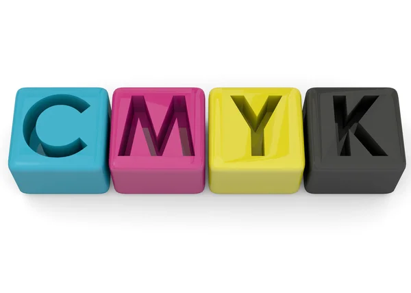 CMYK concept - 3D — Stock Photo, Image