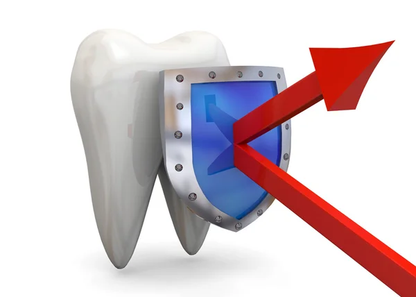 Proteja seu conceito de dentes - 3D — Fotografia de Stock