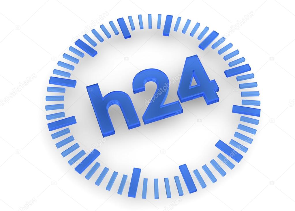 24 Hours icon - 3D