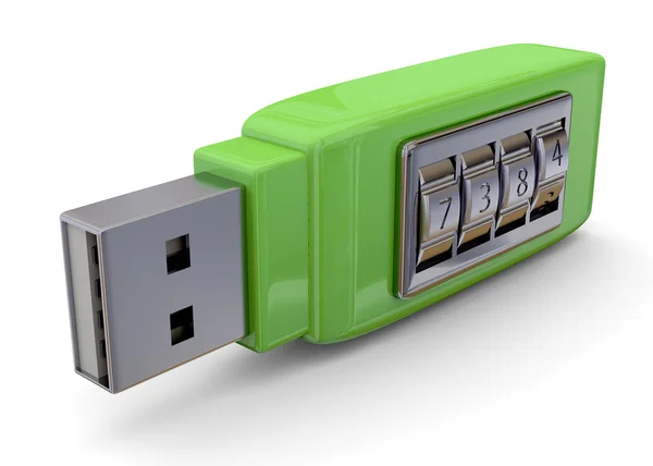 보안 Pendrive 개념-3d — 스톡 사진