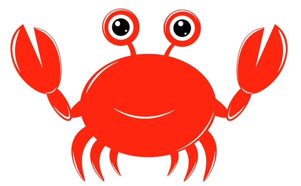 可爱的螃蟹，卡通螃蟹 图库插图