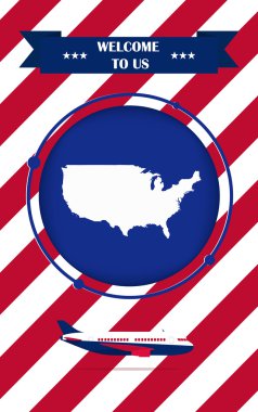 ABD seyahat etmek vektör çizim