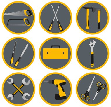 Binalar araçları Icons set