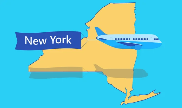 New York eyaleti vektör çizim — Stok Vektör