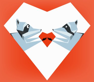 rakunlar, tatil, vahşi hayvanlar, kalp seviyorum