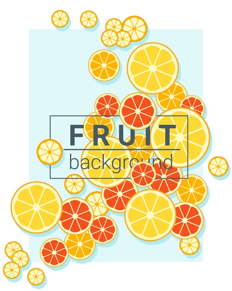 Tle owoc pomarańcze, wektor, ilustracja — Wektor stockowy