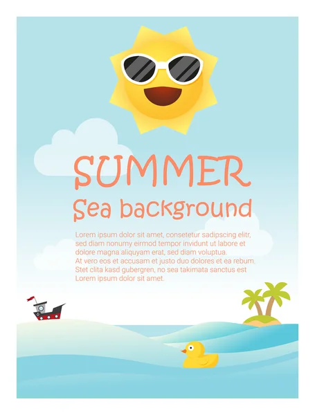 Enjoy tropical summer holiday background, vector, illustration — стоковый вектор