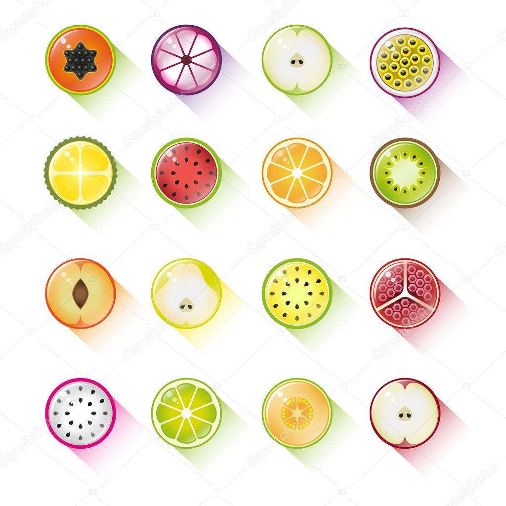 Fruit icon collection,vector,illustration